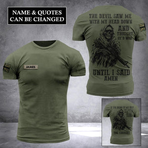 Personalized UK Army Veterans/Soldier Tshirt 3D Printed QTHC0607