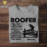 Personalized Roofer Tshirt Printed 22JUY-HC07