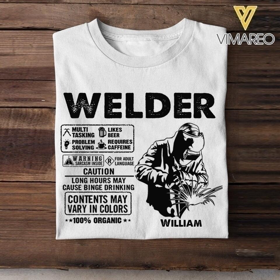 Personalized Welder Tshirt Printed 22JUY-HC07