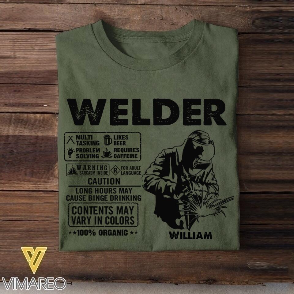 Personalized Welder Tshirt Printed 22JUY-HC07