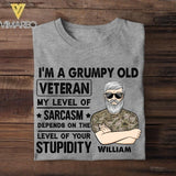 Personalized US Veterans/Soldier Tshirt Printed 22JUY-HC11