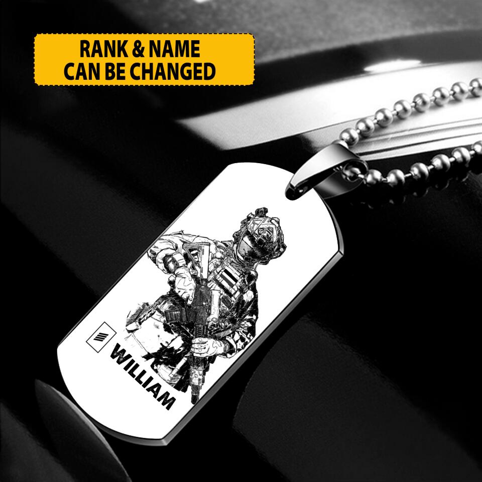 Personalized German Soldier/Veterans Necklaces Printed 22JUY-HY12