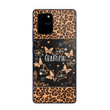 Personalized Grandma Kid Name Butterfly Leopard Phonecase QTDT1407