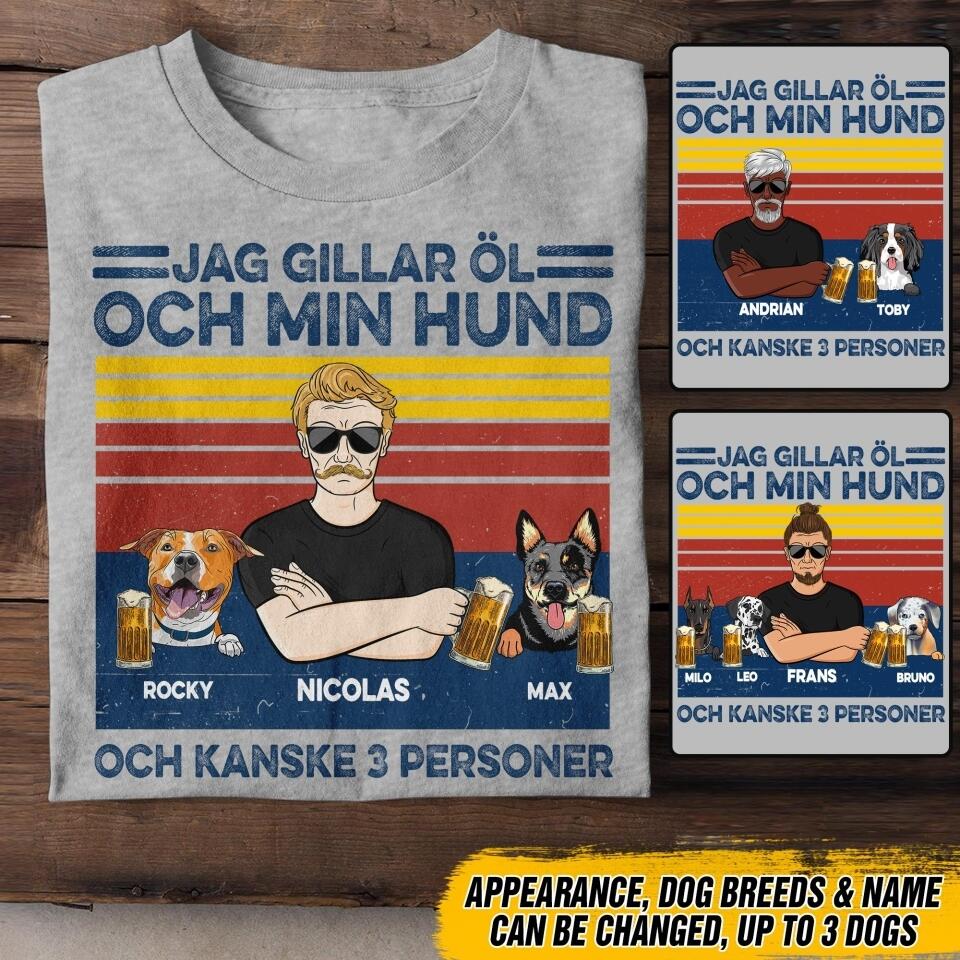 Personalized Swedish Man Like Beer And Dogs Tshirt Printed 22JUY-DT15