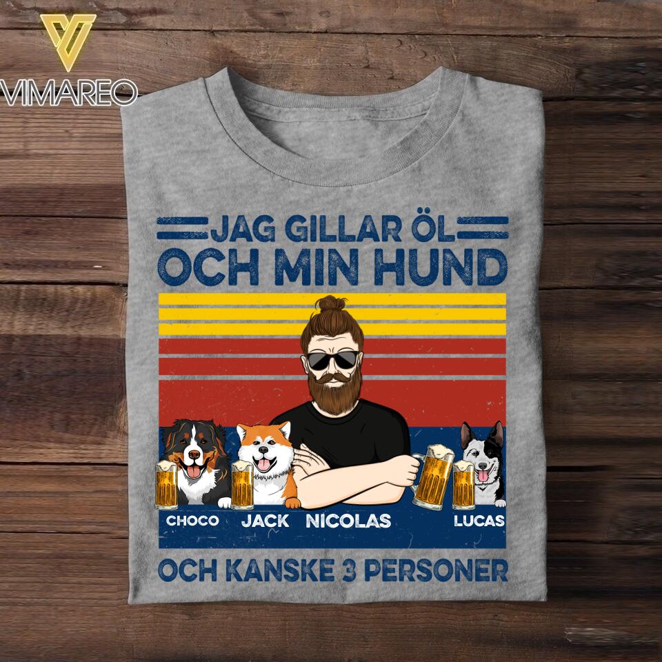 Personalized Swedish Man Like Beer And Dogs Tshirt Printed 22JUY-DT15
