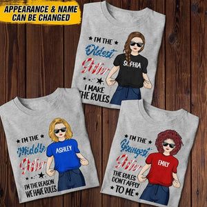 Personalized Sisters Shirt – I’m The Middle Sister Tshirt Printed 22JUY-DT16