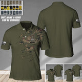 Personalized Poland Veteran/ Solider Camo Polo Shirts 3D Printed QTDT1807
