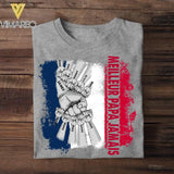 Personalized Best French Dad Ever Tshirt Printed 22JUY-HC20