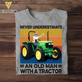 Personalized Never Underestimate An Old Man With A Tractor Tshirt Printed 22JUY-DT22