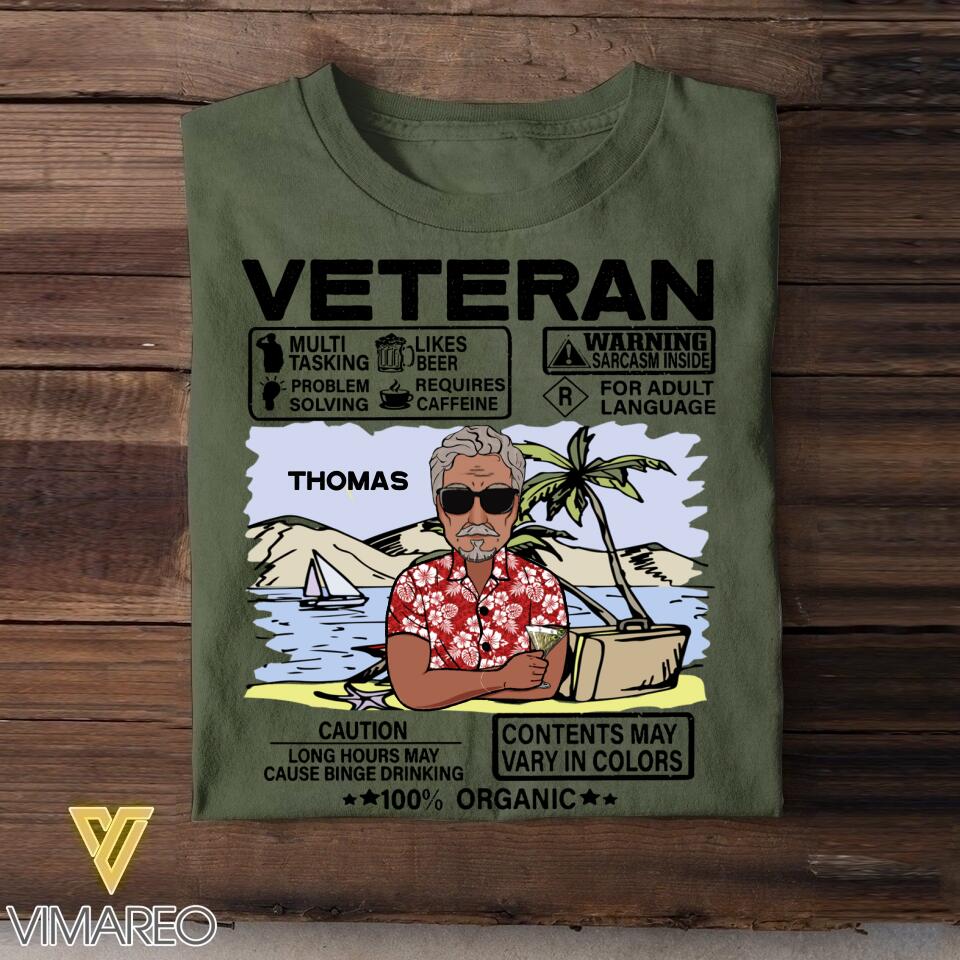 Personalized U.S Veterans/Soldier Tshirt Printed 22JUY-DT25
