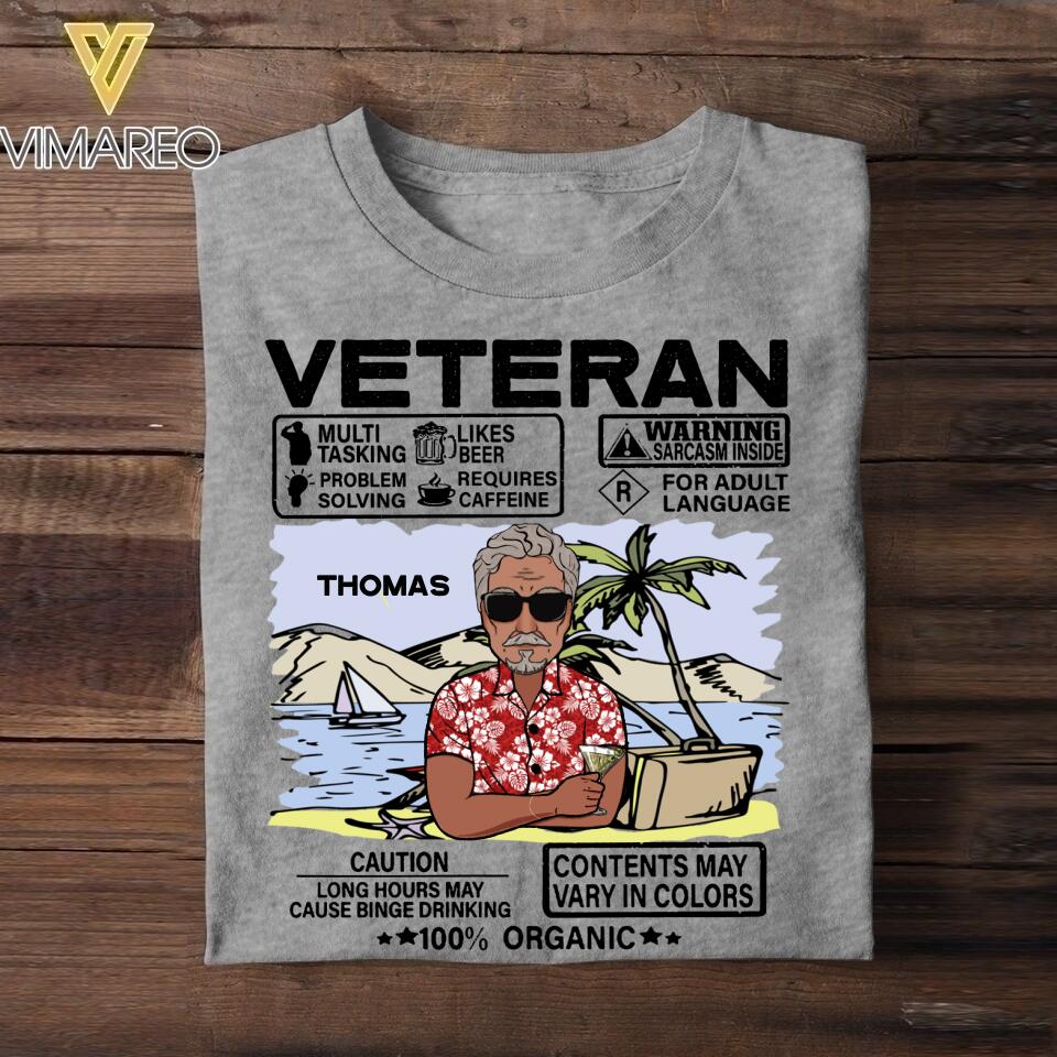 Personalized U.S Veterans/Soldier Tshirt Printed 22JUY-DT25