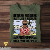 Personalized Retired Engineer Tshirt Printed 22JUY-MA25