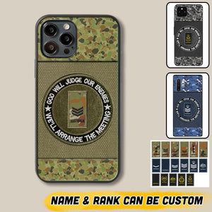 DH Personalized Australian Soldier/Veterans Phone Case Printed HQ2707