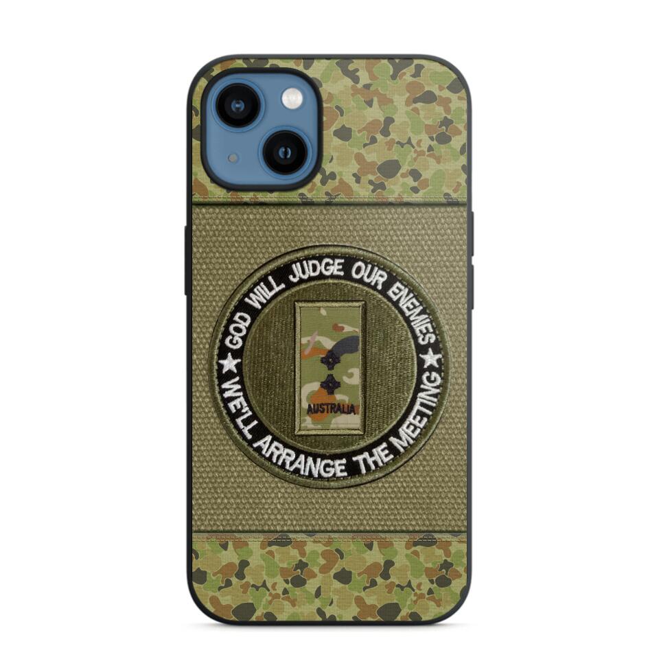 DH Personalized Australian Soldier/Veterans Phone Case Printed HQ2707