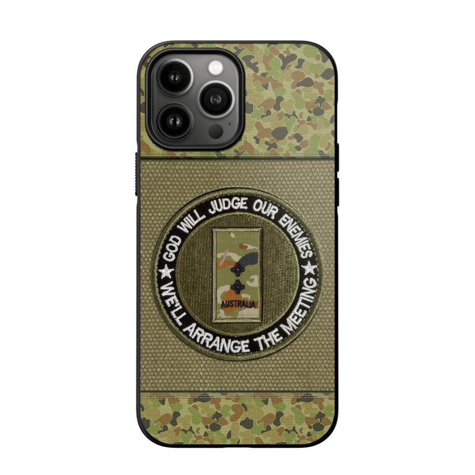 DH Personalized Australian Soldier/Veterans Phone Case Printed HQ2707