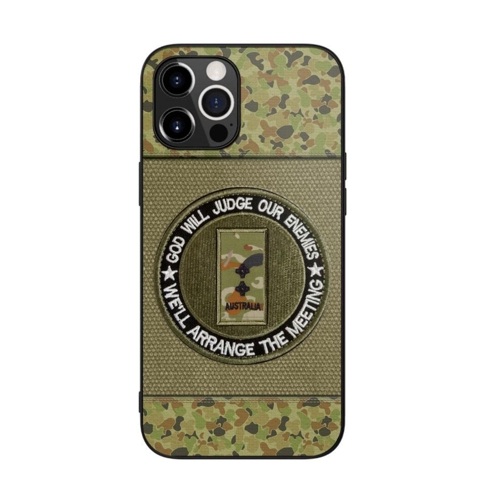DH Personalized Australian Soldier/Veterans Phone Case Printed HQ2707