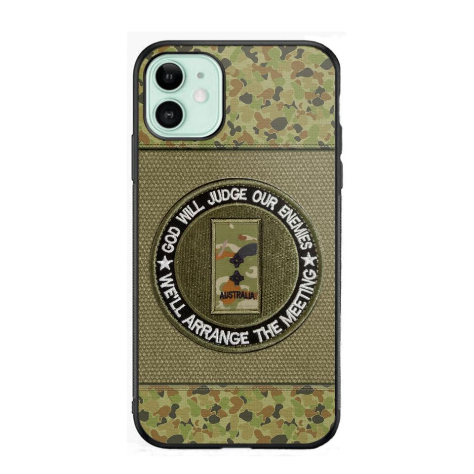 DH Personalized Australian Soldier/Veterans Phone Case Printed HQ2707