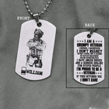 Personalized British Veterans/Soldier Necklaces Printed 22JUY-DT28