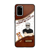 Personalized I'm A Simple Old Man, I'm Grumpy And I LIke My Dog Phone Case Printed NQDT0108