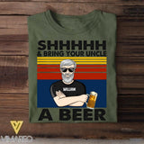 Personalized Shhhh Bring Your Uncle A Beer Tshirt Printed 22AUG-DT03