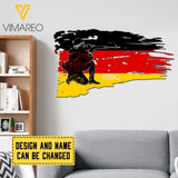 Personalized German Soldier Cut Metal Sign AUG-LN11