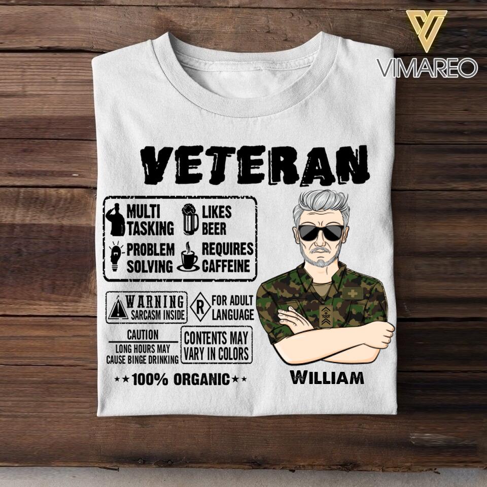 Personalized Swiss Veteran/Soldier Tshirt Printed 22AUG-HY08