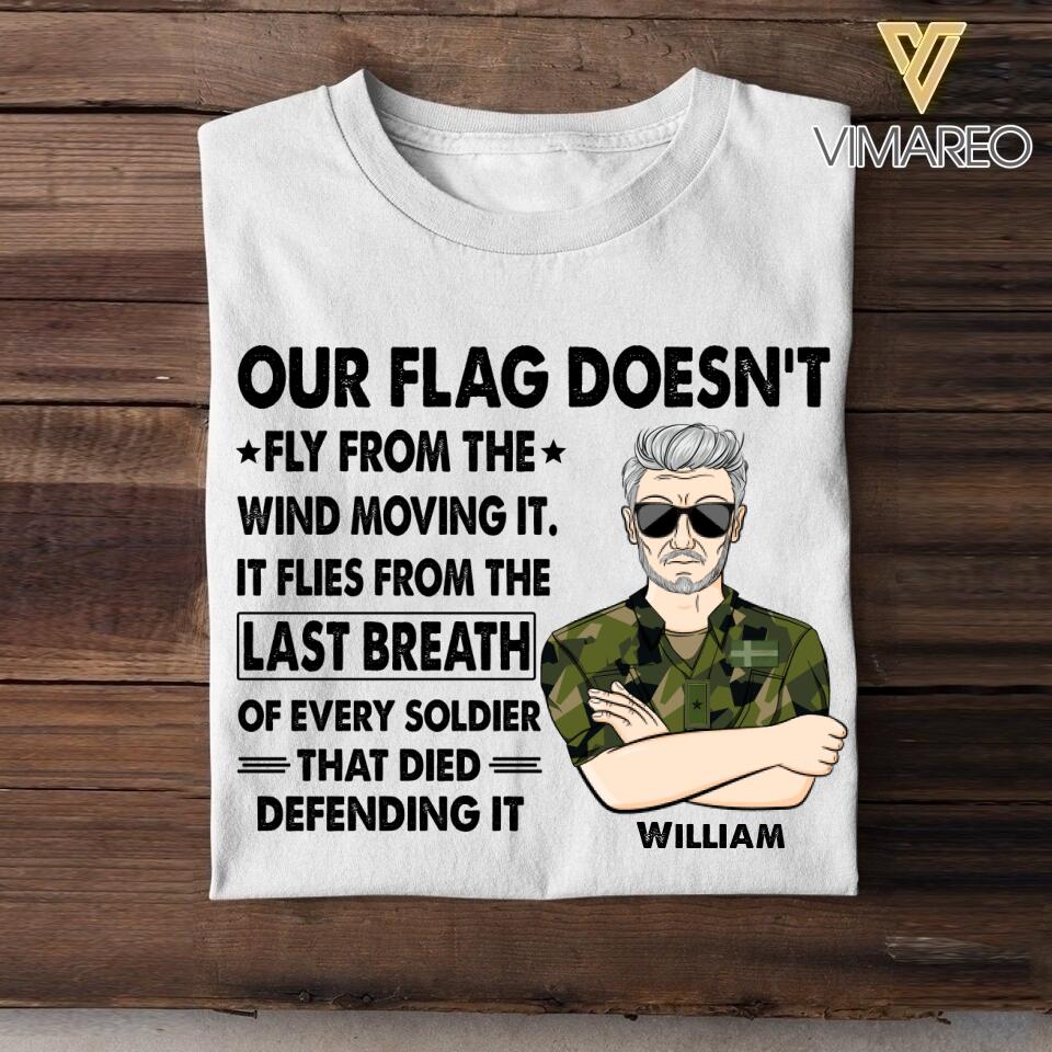 Personalized Swedish Veteran/Soldier Tshirt Printed 22AUG-HY10