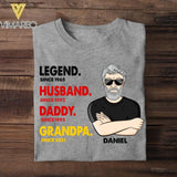 Personalized Vintage Legend Husband Daddy Since Years Man German Tshirt Printed DMHY1508