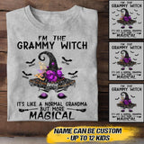 Personalized I'm The Grammy Witch, It's Like A Normal Grandma But More Magical Tshirt Printed NQVQ1608
