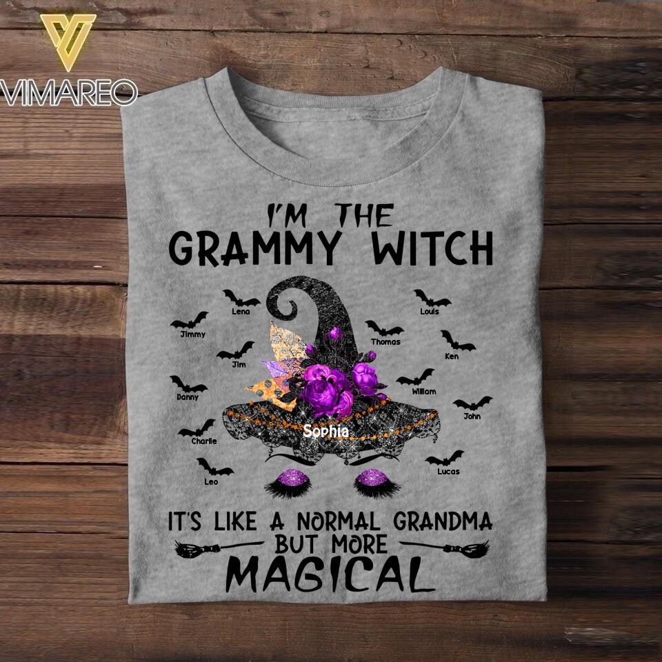 Personalized I'm The Grammy Witch, It's Like A Normal Grandma But More Magical Tshirt Printed NQVQ1608