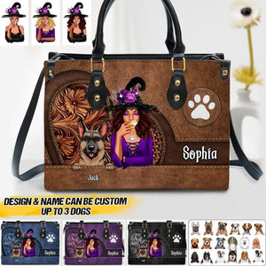Personalized Dog Mom Leather Bag Printed NQVQ1708