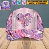 Personalized Dog Mom Colorful Sparkling 3D Cap Printed NQDT2508