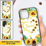 Personalized Grandma Kid Sunflower Phone Case Printed 22AUG-DT25