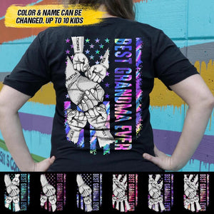 Personalized Best Grandma Ever sparkling Tshirt Printed 22AUG-DT26
