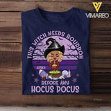 Personalized Wine Girl Halloween Tshirt Printed QTDT3108