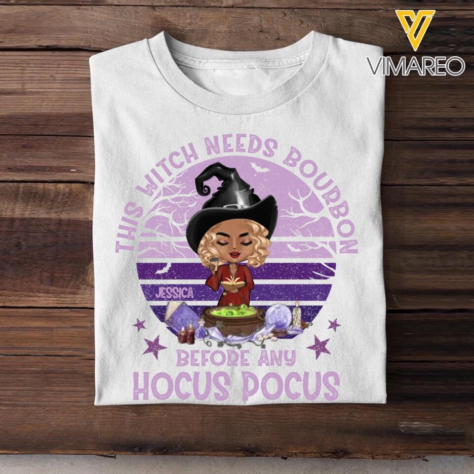 Personalized Wine Girl Halloween Tshirt Printed QTDT3108