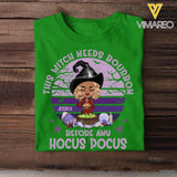 Personalized Wine Girl Halloween Tshirt Printed QTDT3108