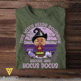 Personalized Wine Girl Halloween Tshirt Printed QTDT3108