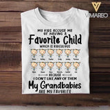 Personalized My Kids Accuse me of Having Favorite Child Grandbabies Kid Name Tshirt Printed QTVQ1009