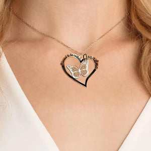 Personalized Blessed To Be Called Grandma Butterfly Nickname Necklace Printed QTDT1309