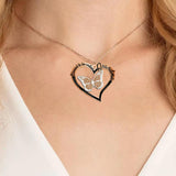 Personalized Blessed To Be Called Grandma Butterfly Nickname Necklace Printed QTDT1309