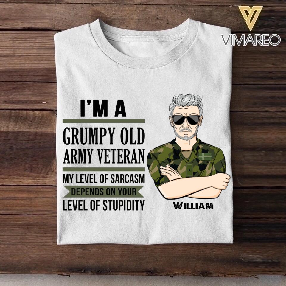 Personalized Swiss Veteran/Soldier Tshirt Printed 22SEP-HY13