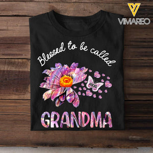 Personalized Bleessed To Be Called Grandma Sparkling Color Great Tshirt Printed 22SEP-HQ16