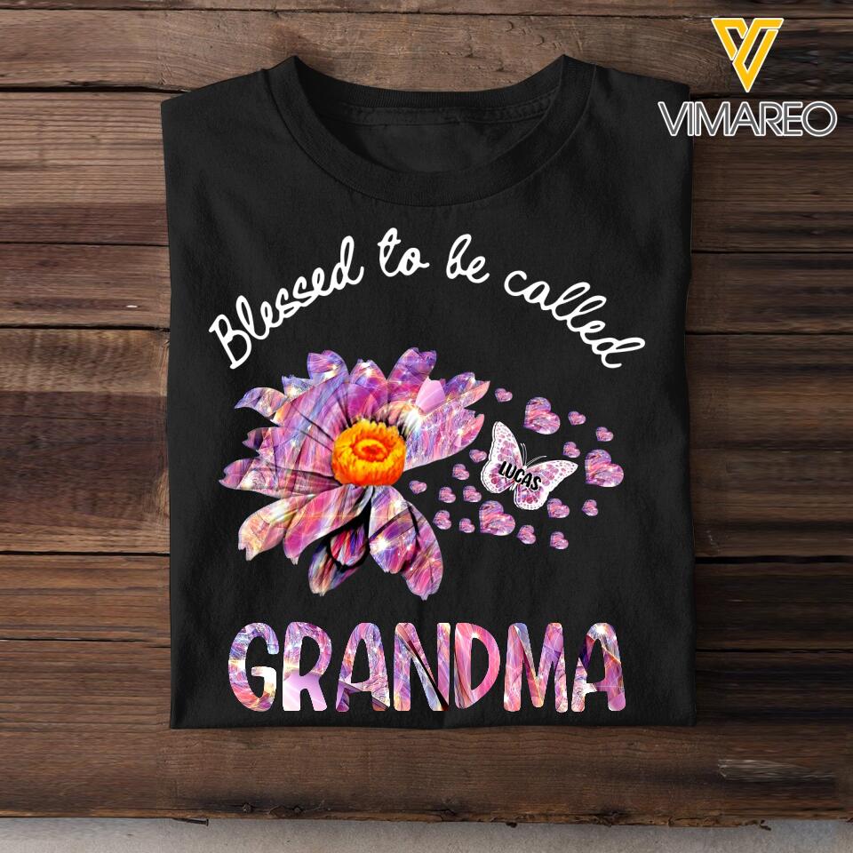 Personalized Bleessed To Be Called Grandma Sparkling Color Great Tshirt Printed 22SEP-HQ16