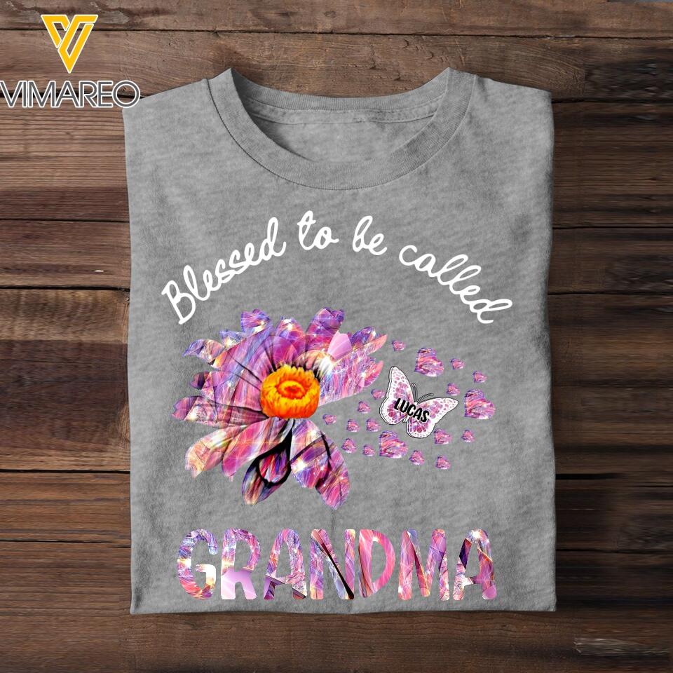 Personalized Bleessed To Be Called Grandma Sparkling Color Great Tshirt Printed 22SEP-HQ16