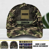 Personalized French Veteran/ Solider Camo Rank Peaked Cap 3D Printed QTDT2409