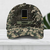 Personalized French Veteran/ Solider Camo Rank Peaked Cap 3D Printed QTDT2409