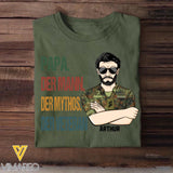 Personalized German Papa The Man Myth Veterans/Soldier Tshirt Printed 22SEP-DT26