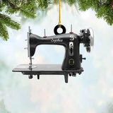 Personalized Sewing Machine Christmas Acrylic/Plastic Ornament Printed QTDT0710