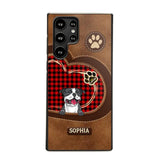 Personalized Dog Lover Caro Color Phone Case Printed 22OCT-MA10